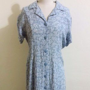 Vintage 90s blue floral Sostanza dress